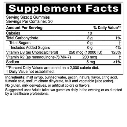 SPNutrition D3 + K2 Gummies (30 Day Supply)